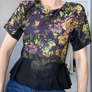Floral peplum blouse
